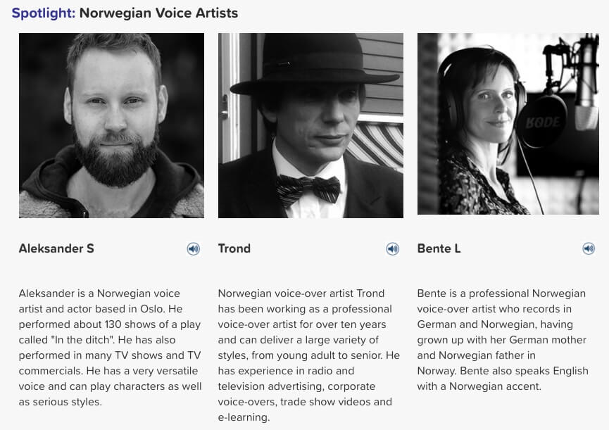 Norwegian voice artists